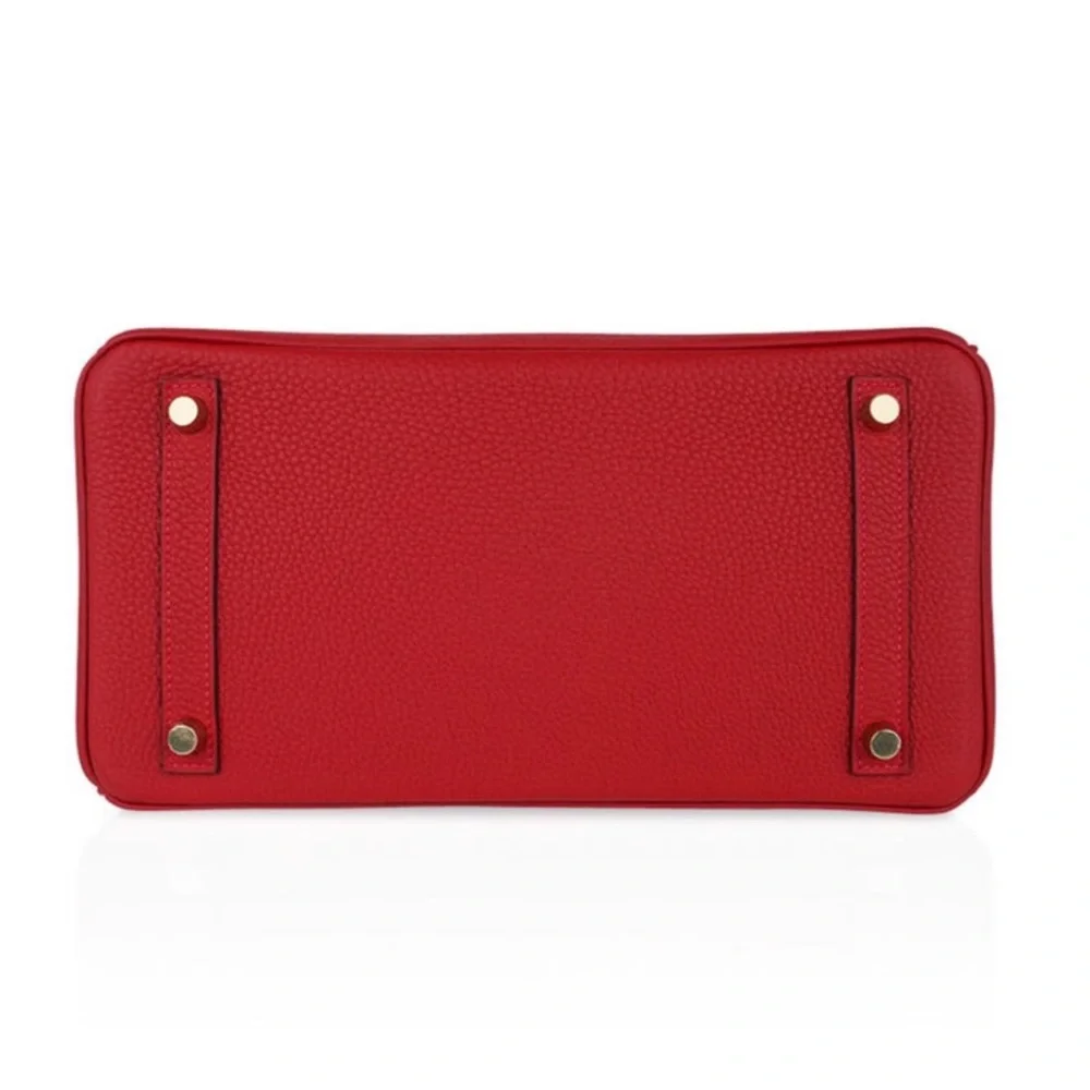 LIPSTICK RED HERMES BIRKIN 30 GOLD HARDWARE - Picture 7 of 8